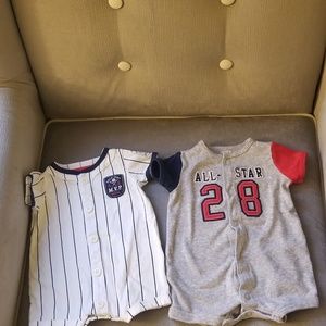 Baby boy baseball outfits, fits like 0-3 months